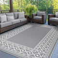 GENIMO Outdoor Rug Waterproof for Patio Decor, 5ftx8ft Stylish Mat