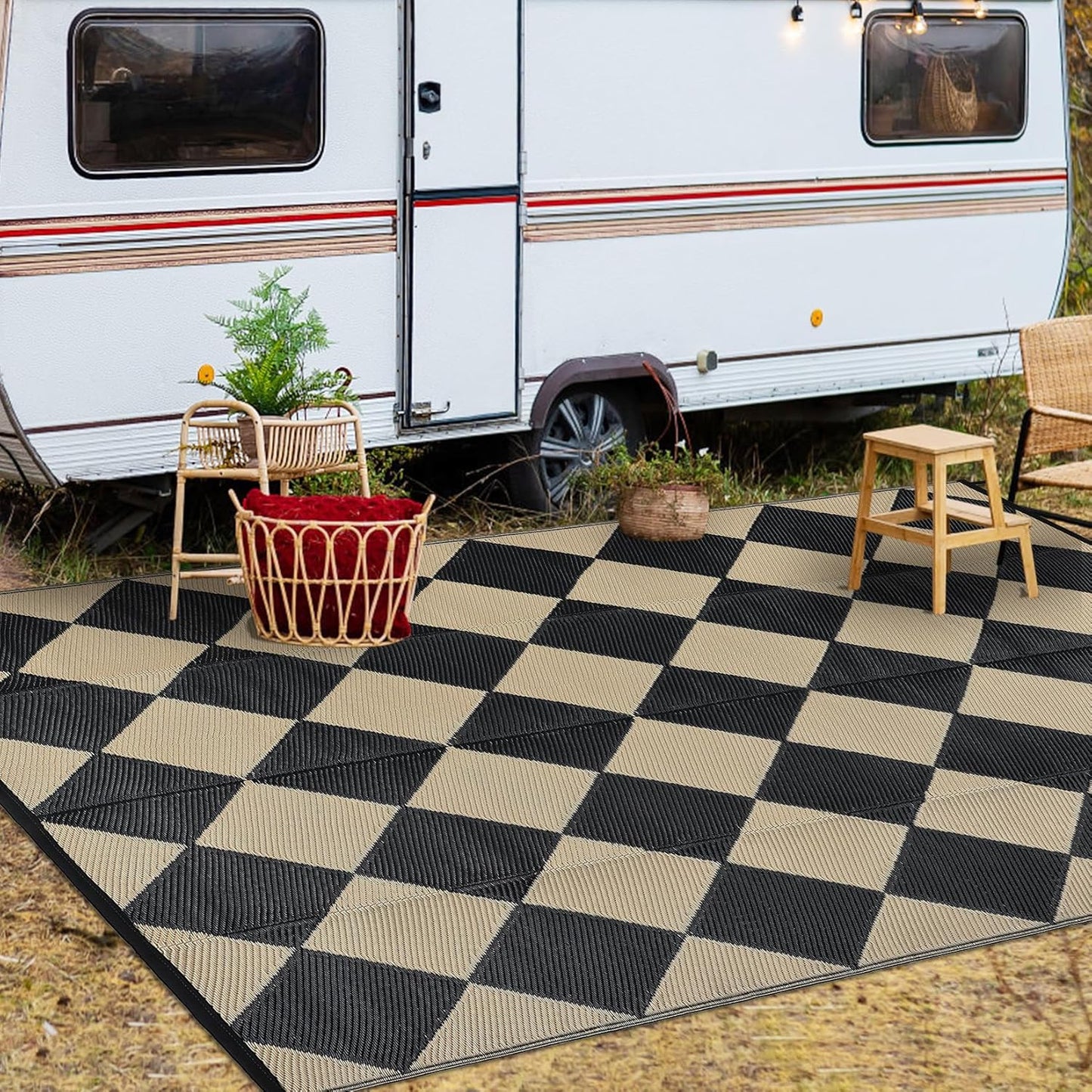 GAOMON 9x12 Outdoor Rug for Patio Waterproof Reversible Mat