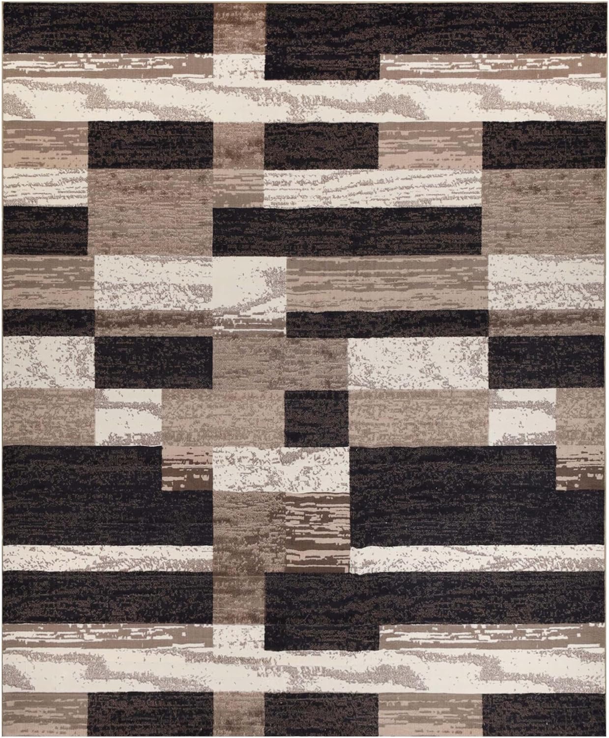 SUPERIOR Indoor Area Rug, Modern Geometric Patchwork Design