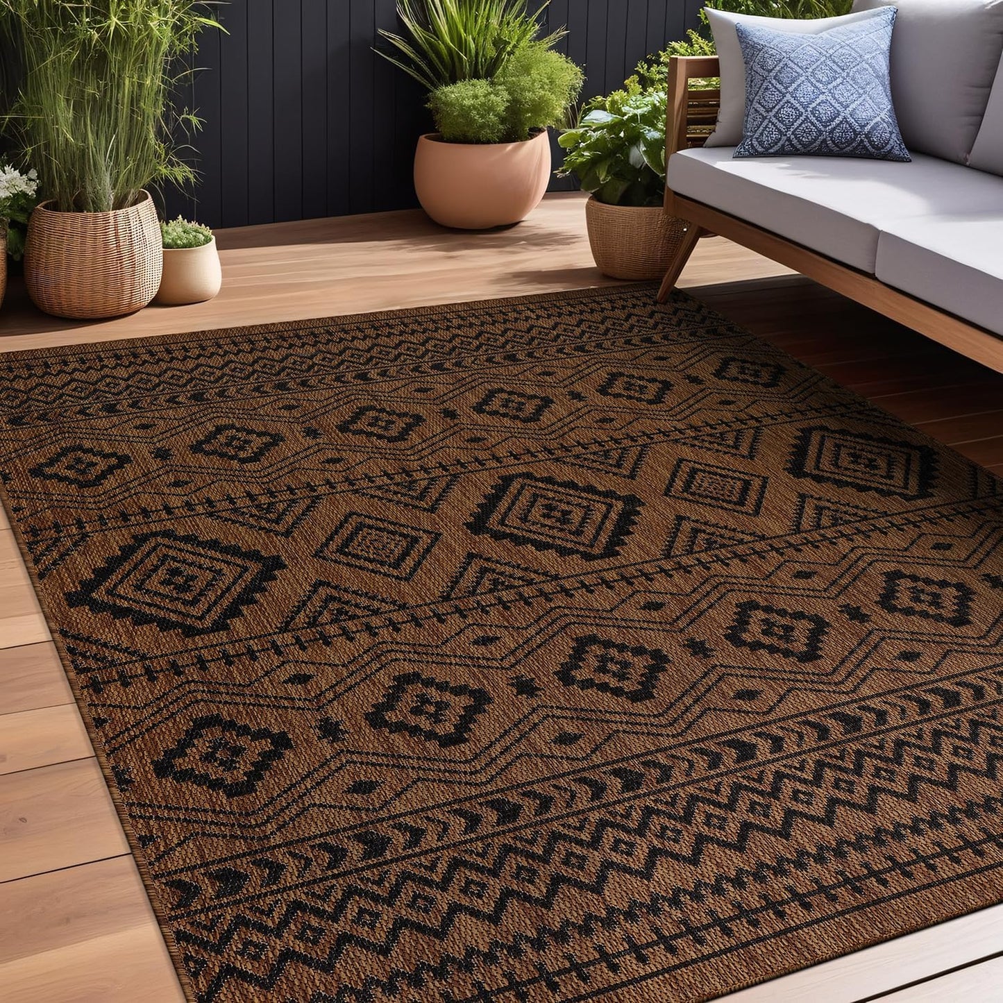 Beverly Rug Waikiki Boho Indoor Outdoor Rug 5x7 for Any Space