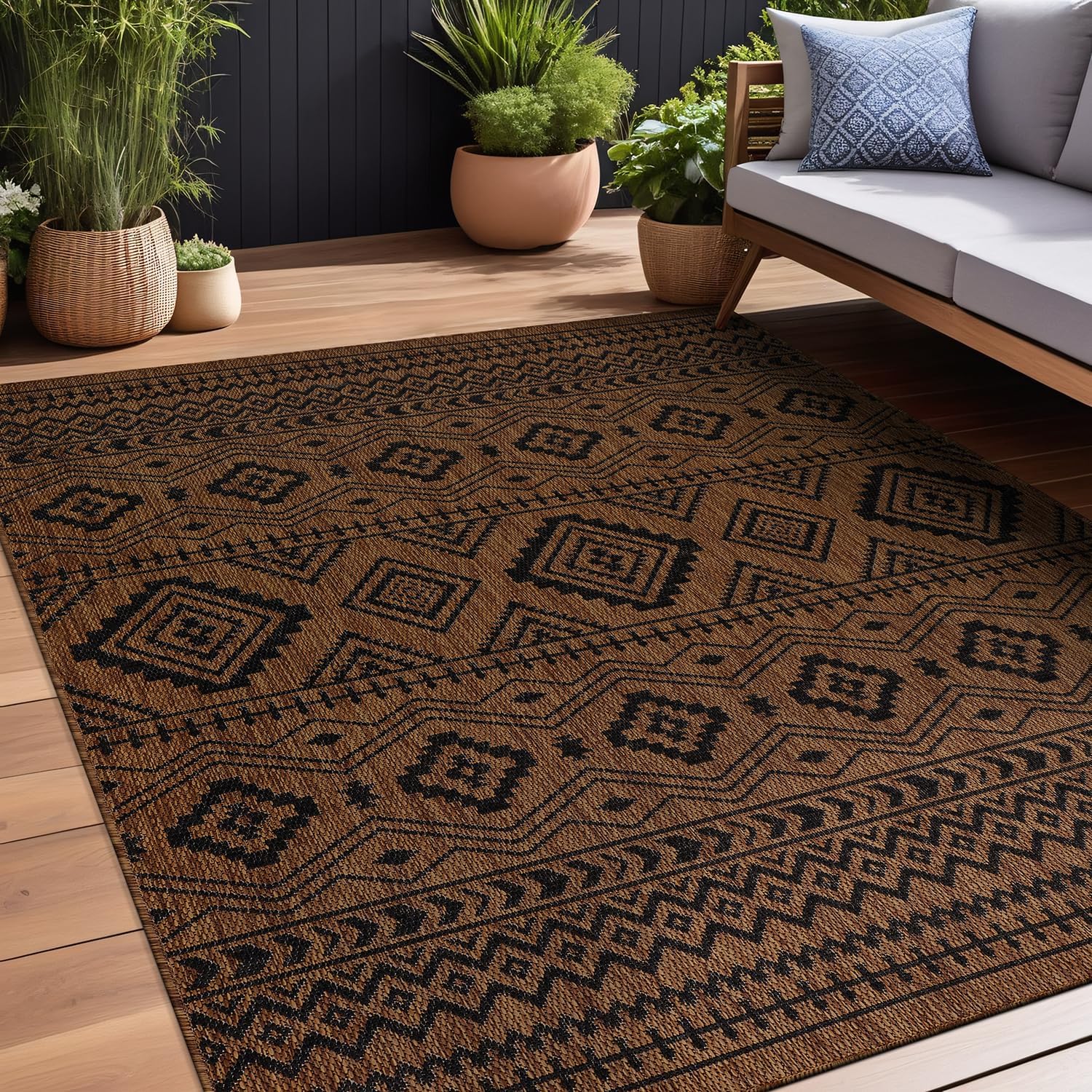 Beverly Rug Waikiki Boho Indoor Outdoor Rug 5x7 for Any Space