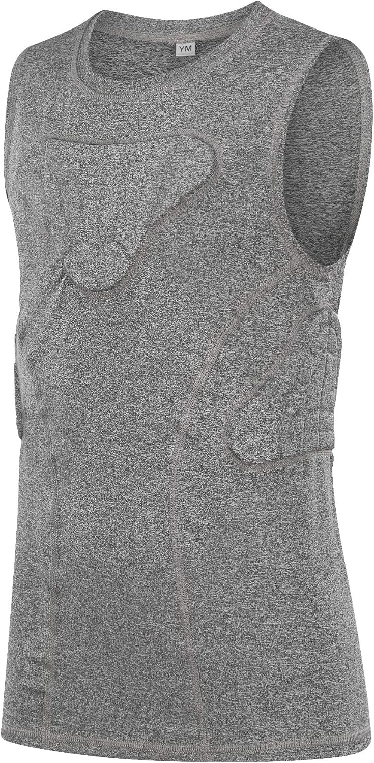 Youth Padded Compression Shirt Vest for Football and Baseball
