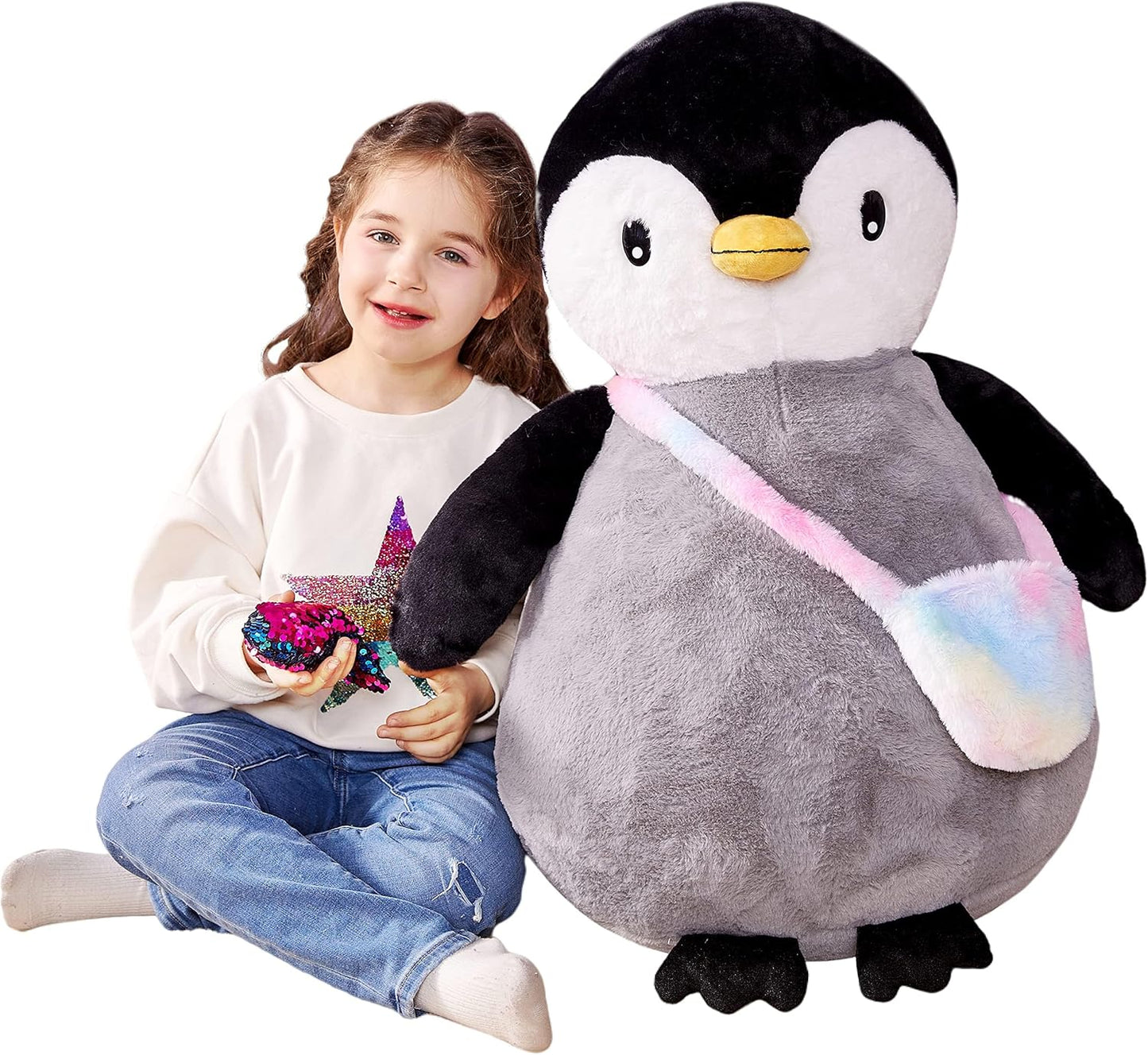 IKASA Giant Penguin Stuffed Animal Plush Toy for Kids and Gifts