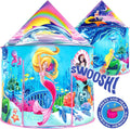 Musical Mermaid Tent with Under-The-Sea Button - Pop Up Play Tent