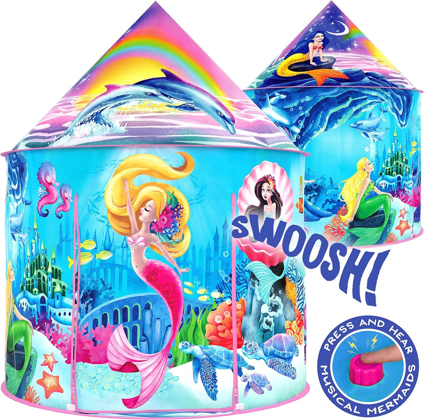 W&O Musical Mermaid Tent - Magical Underwater Kingdom for Kids