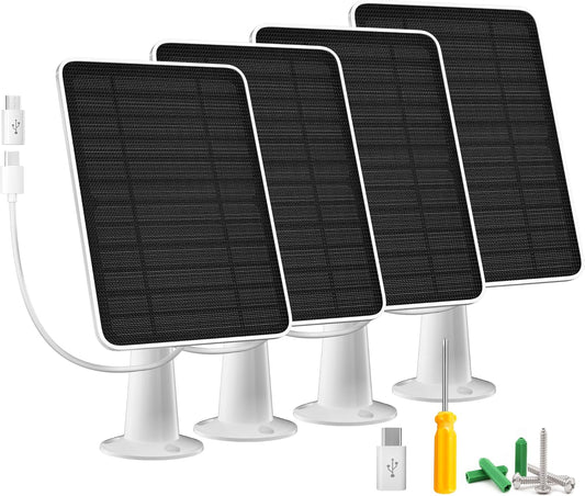 5W Solar Panel Charger for Arlo Essential Cameras - 4 Pack
