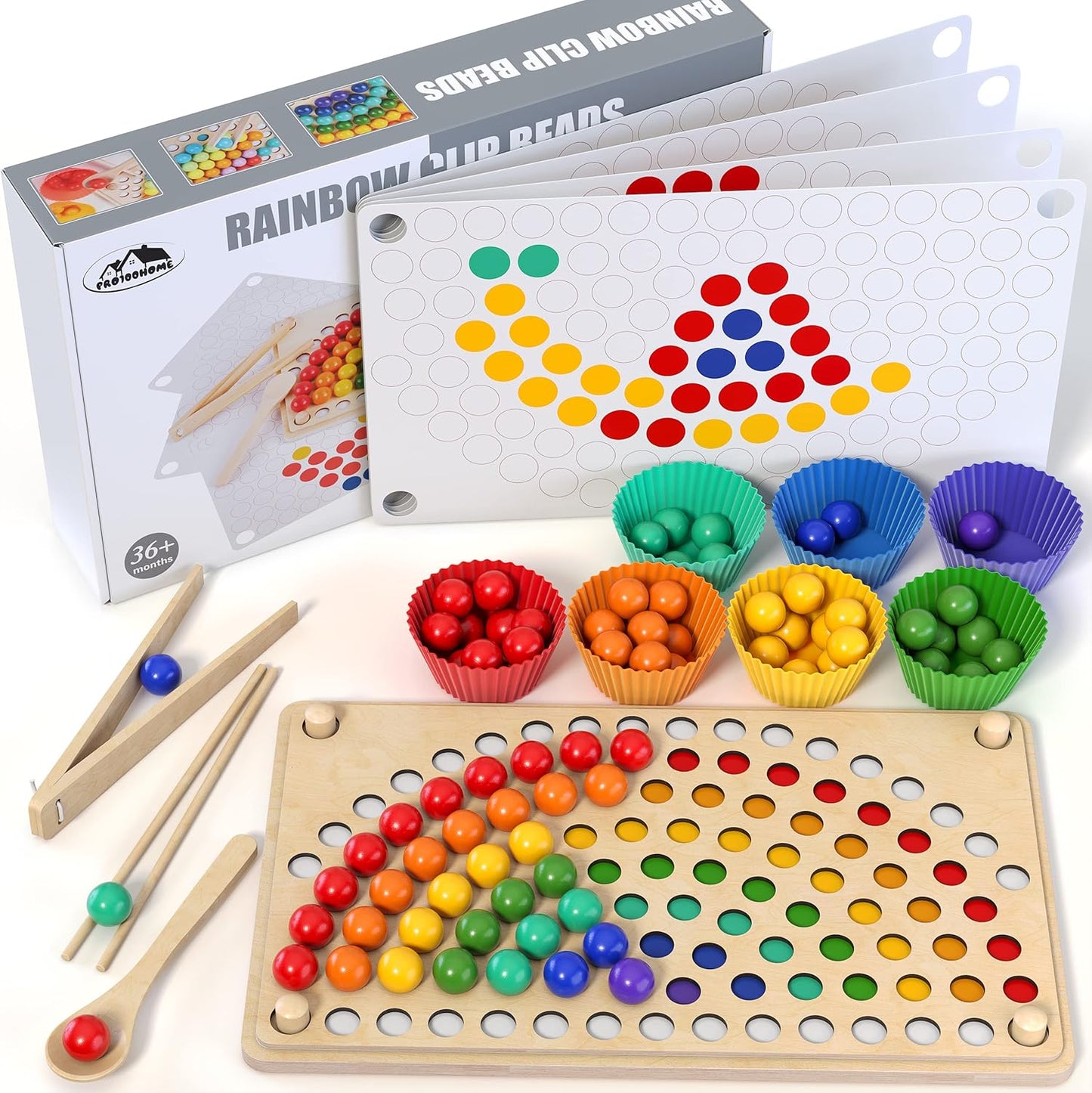 Montessori Rainbow Counting Game for Toddlers