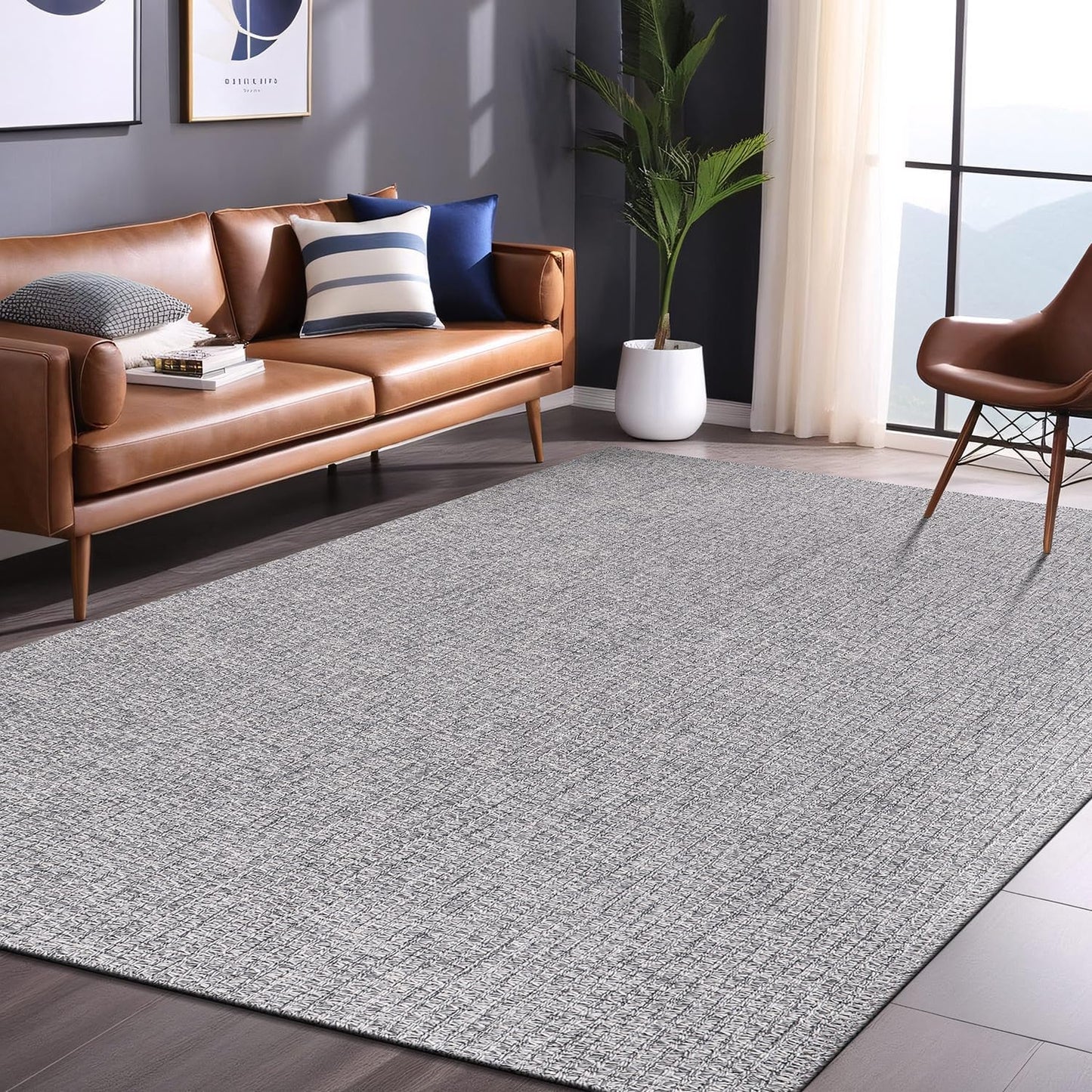 Easy Jute Rugs 9x12 Gray Color for Indoor Outdoor Use