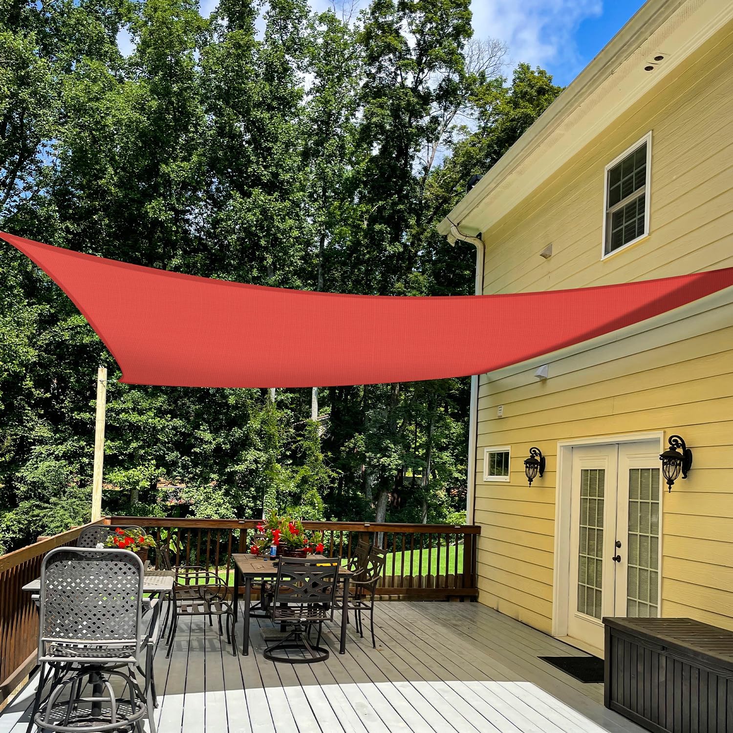 TANG 14ft x 20ft Sun Shade Sail Rectangle Outdoor Canopy UV Block