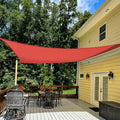 9ft x 11ft Sun Shade Sail Rectangle Outdoor Canopy - UV Block Red