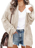 IN'VOLAND Womens Plus Size Crochet Cardigan Kimono - Lightweight Boho