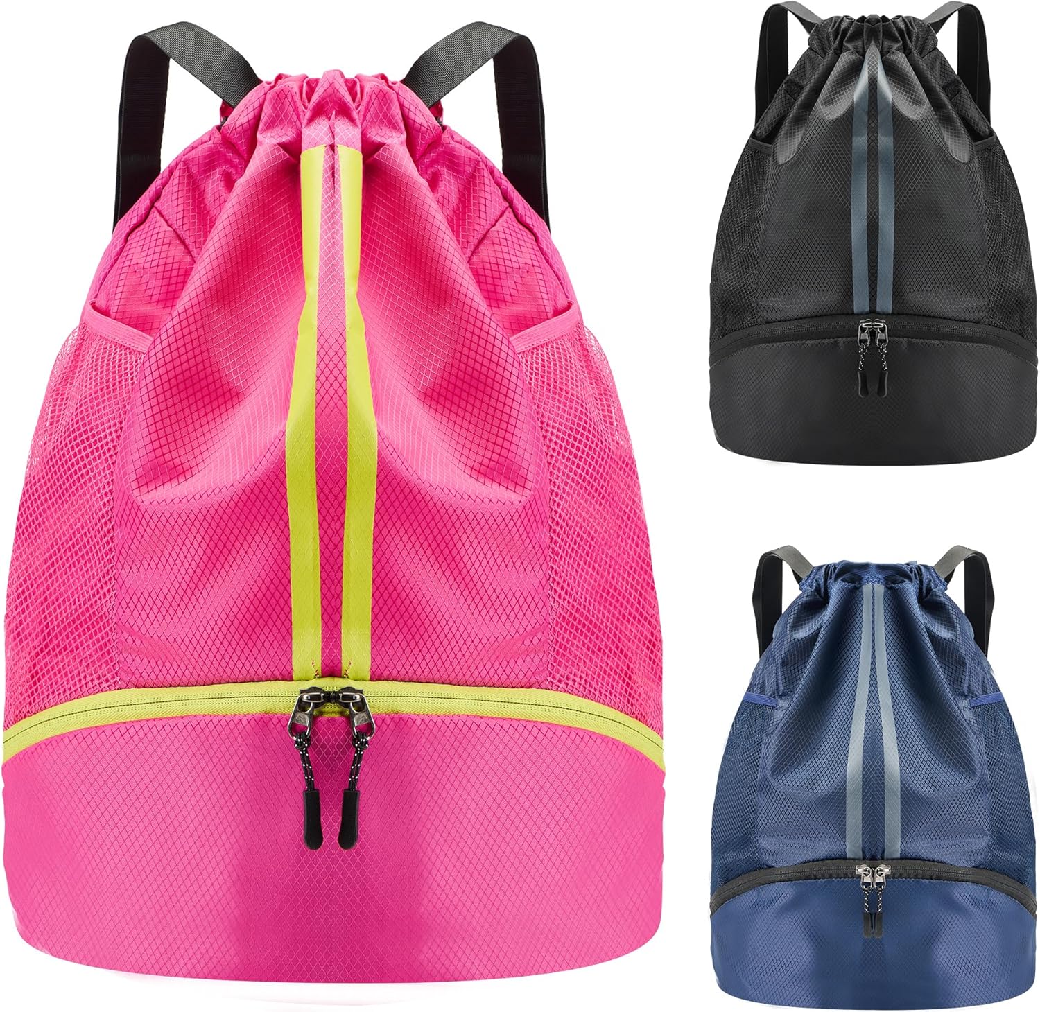 Pink Drawstring Gym Backpack - Versatile Fitness Essential