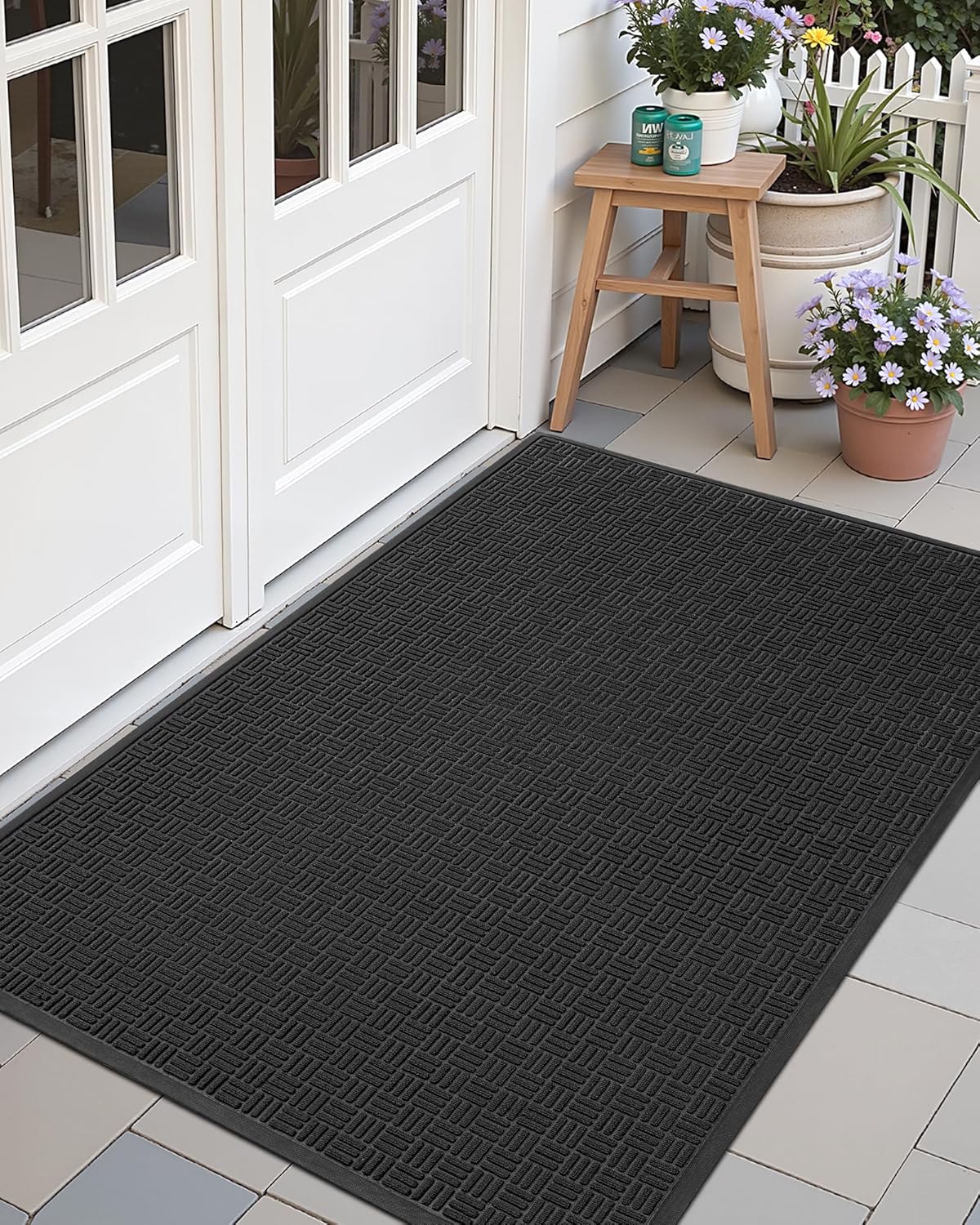 Color&Geometry Large Front Door Mat for All-Weather Use