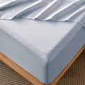 MooMee Fitted Bottom Sheet Cornflower Blue - Deep Pocket, Soft Washed
