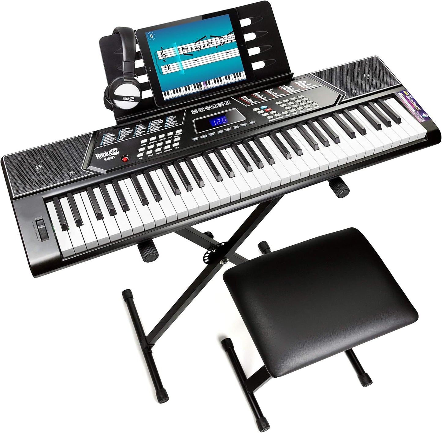 RockJam 61 Key Piano Stand & Kit