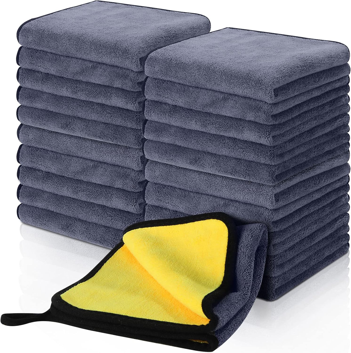 Nuenen Microfiber Cleaning Towels for Cars 800 GSM Absorbent