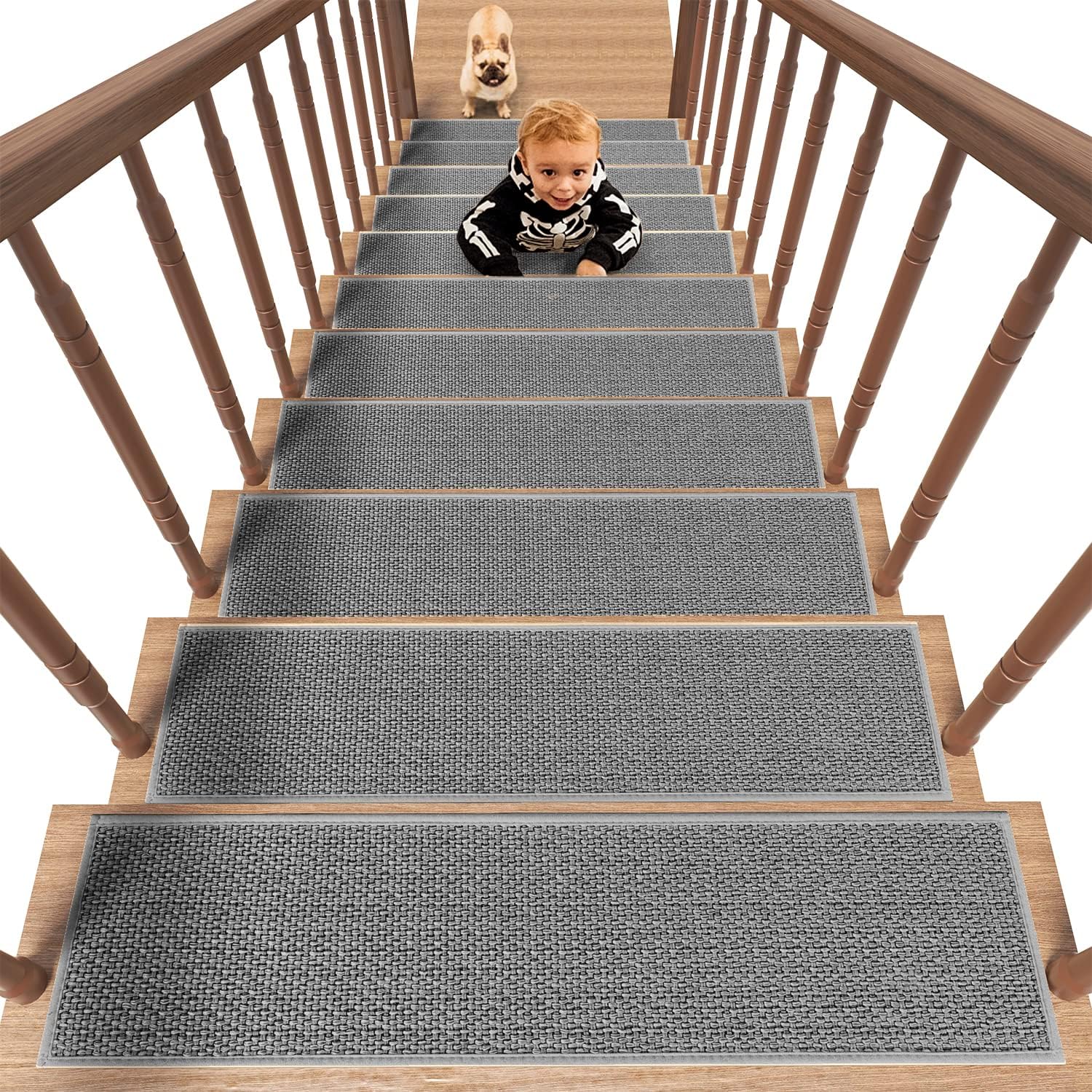 Non Slip Stair Treads with Rubber Backing for Safety and Style