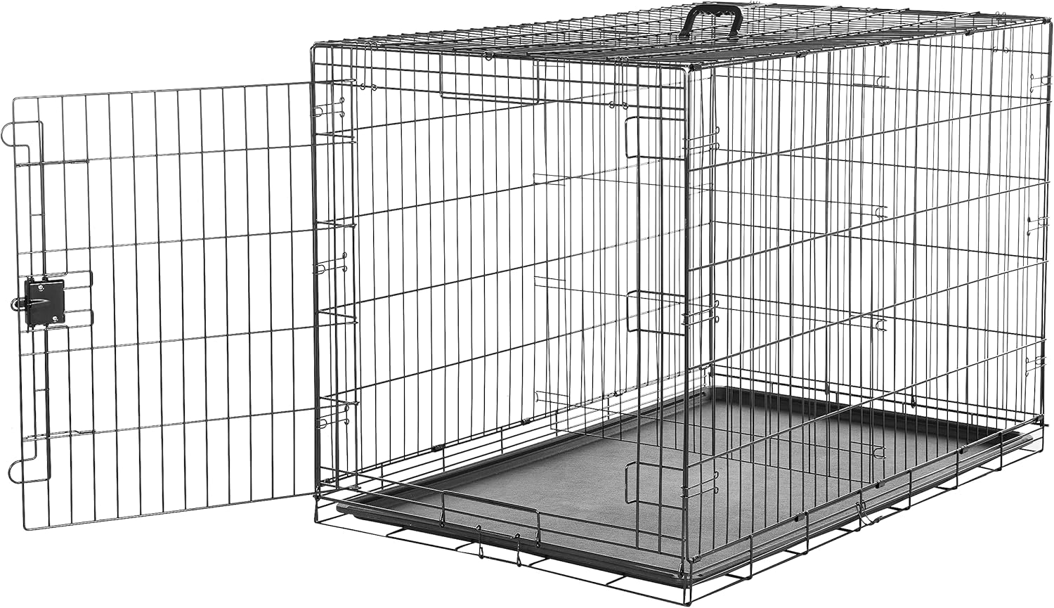 Durable Foldable Metal Wire Dog Crate for Large Breeds