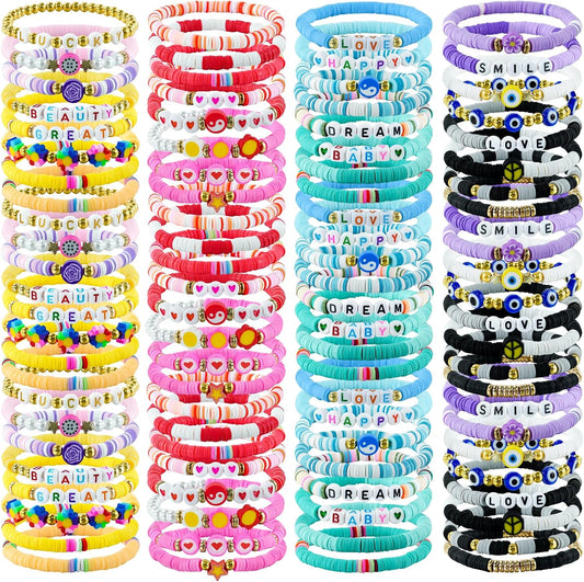 96 Pcs Colorful Friendship Bracelet Set for Summer Fun