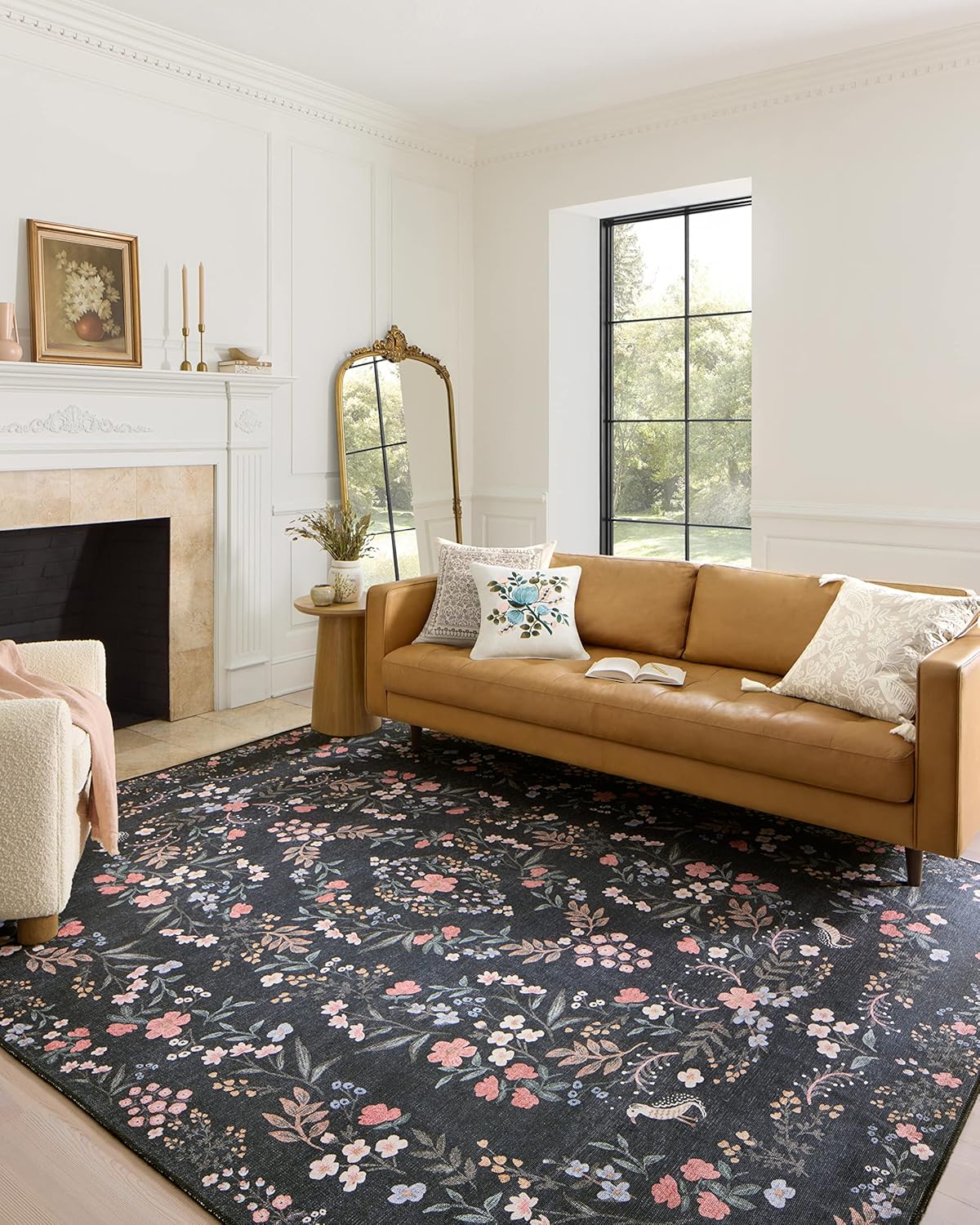 Rifle Paper Co. Maison Collection Tuileries Black Area Rug