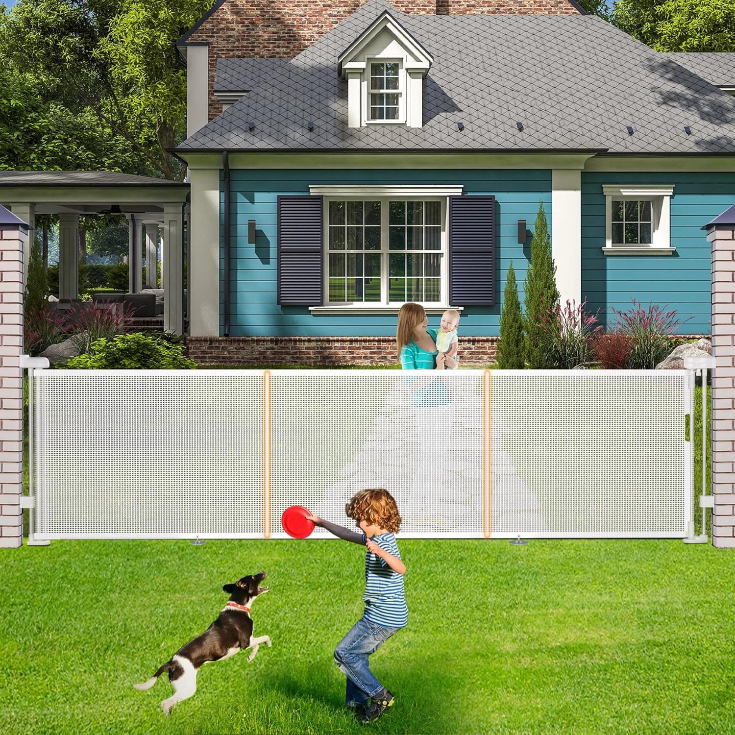 42 Inch Extra Tall Retractable Baby Gates for Safety and Security
