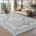Foxmas 8x10 Area Rugs for Living Room, Vintage Non-Slip Carpet