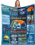 Fisherman Gifts for Dad Fishing Blanket 40ftx50ft - Soft Flannel Throw