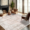 Washable Area Rug 10 ft x 14 ft Boho Design - NonShedding Low Pile