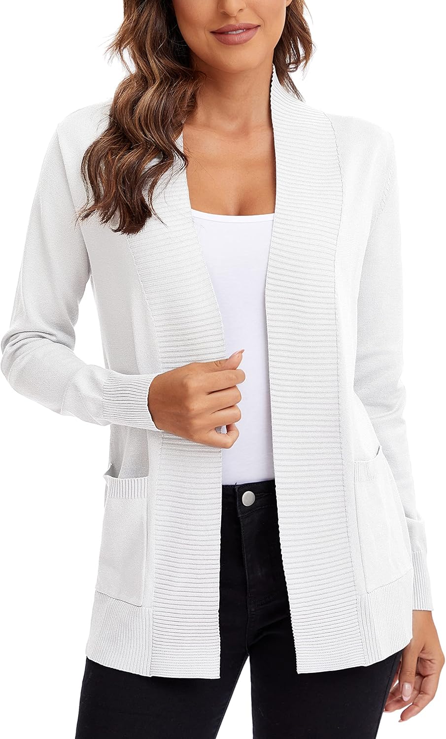 Lightweight Open Front Knit Cardigan for Women - Cozy Style