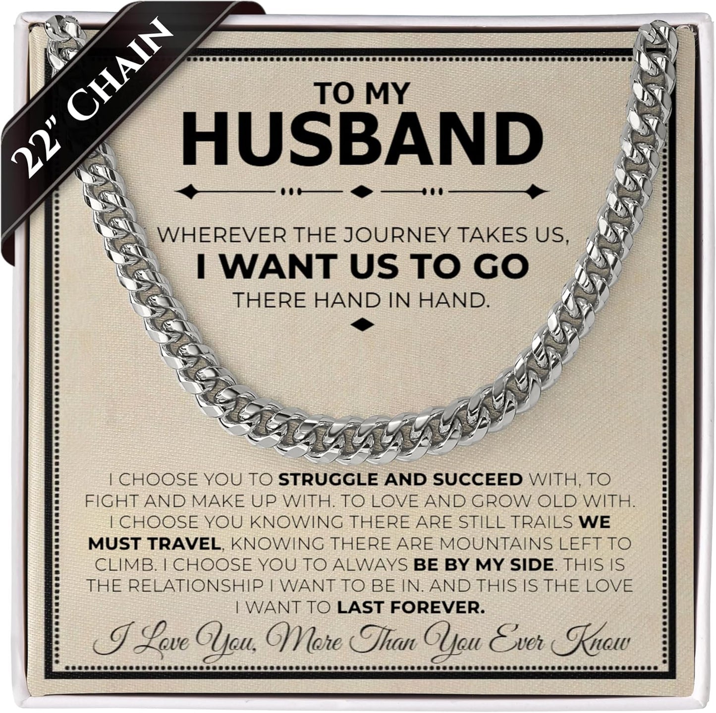 Classic Steel Bracelet Gift Set for Husband - Unique Romantic Gift