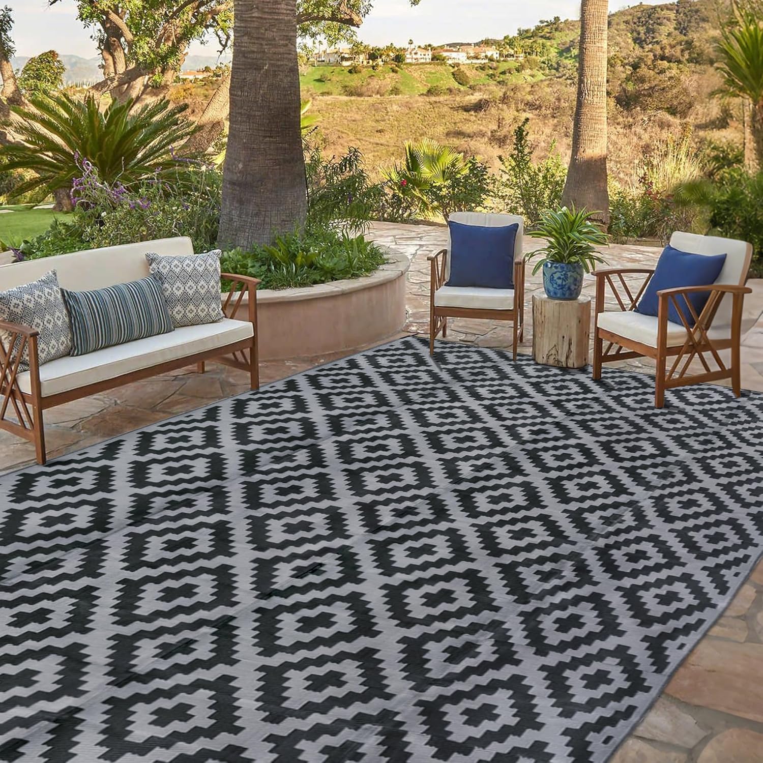 SAND MINE Waterproof Outdoor Rug 10x20 ft for Any Occasion