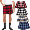 Andrew Scott Men's 4 Pack Cotton Flannel Woven Boxer Shorts - Soft