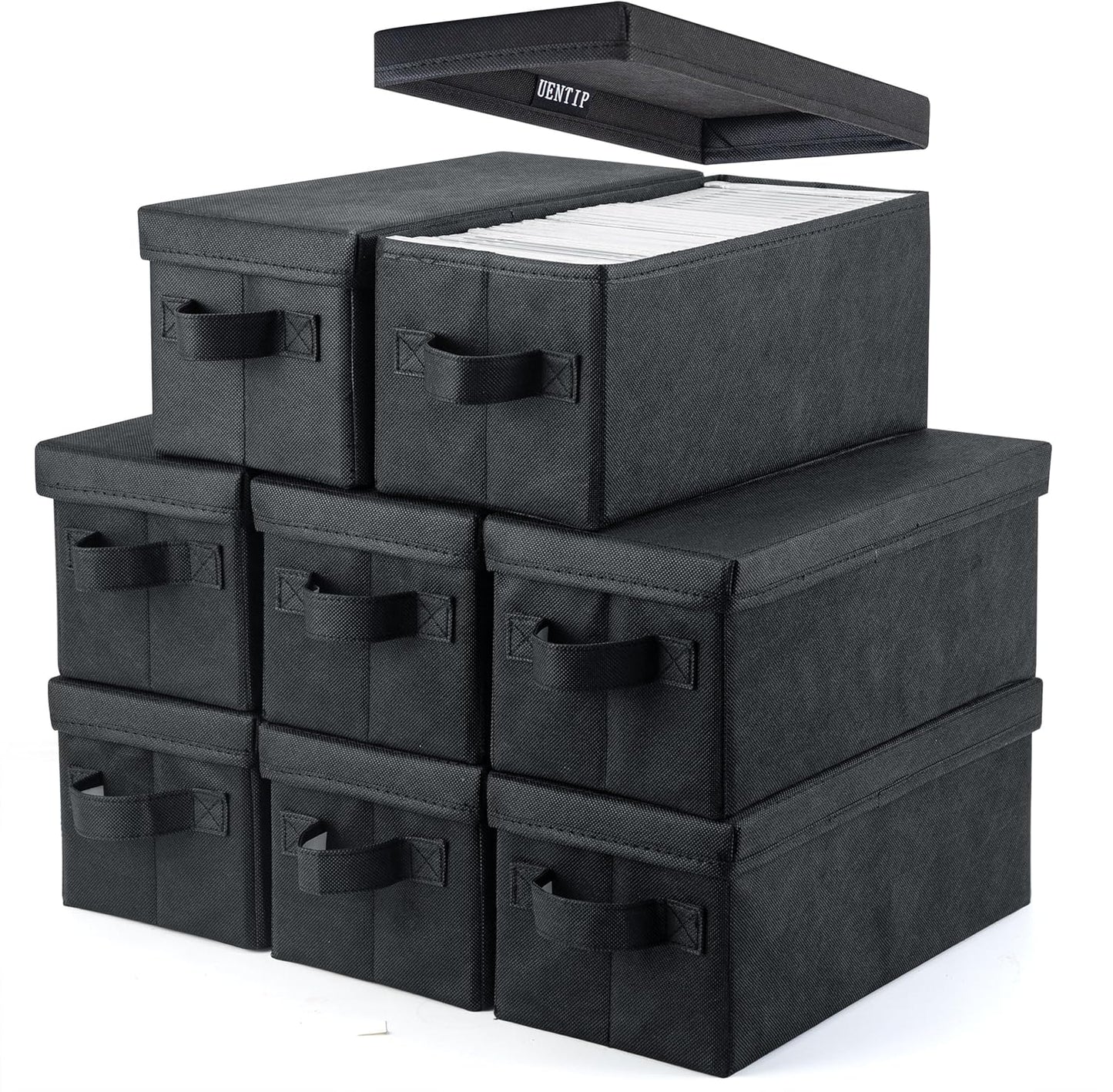 UENTIP CD Storage Box - Pack of 8 for Organized Media Storage
