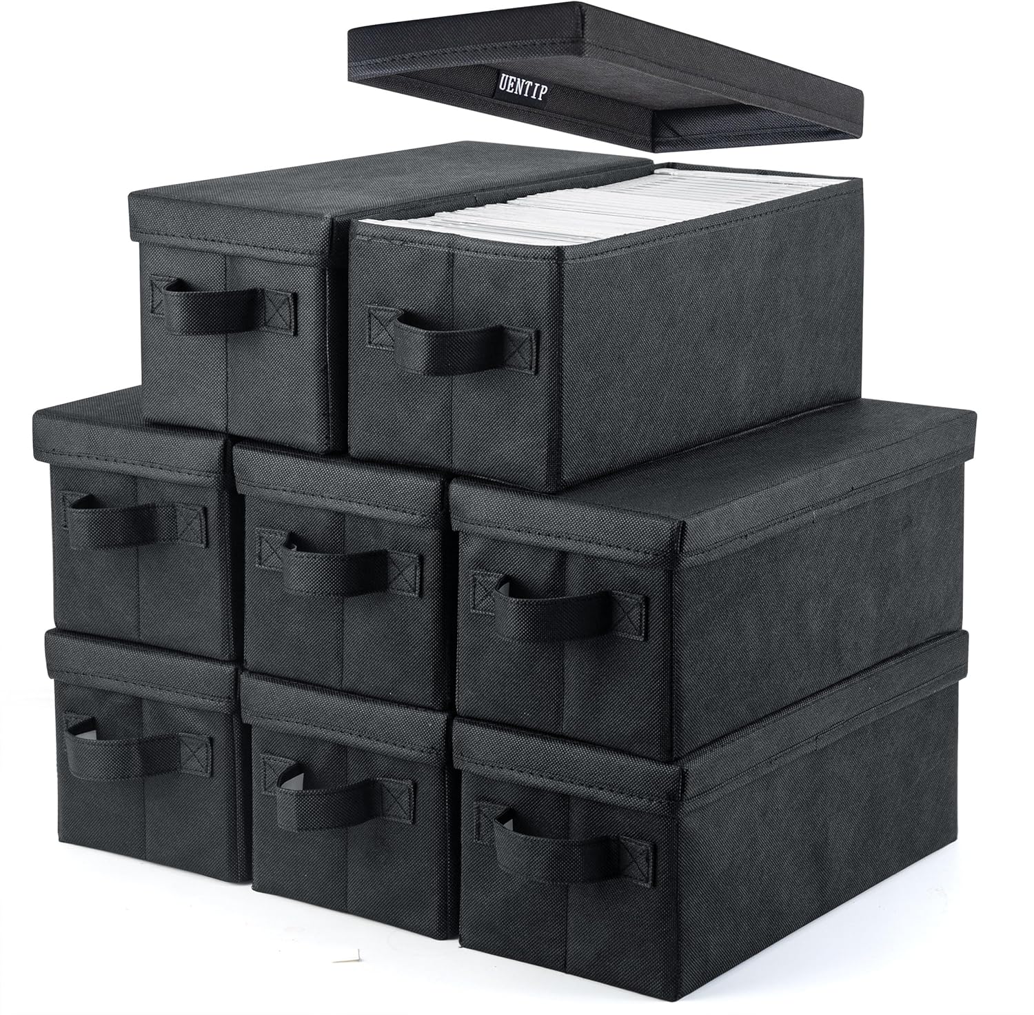 UENTIP CD Storage Box - Pack of 8 for Organized Media Storage
