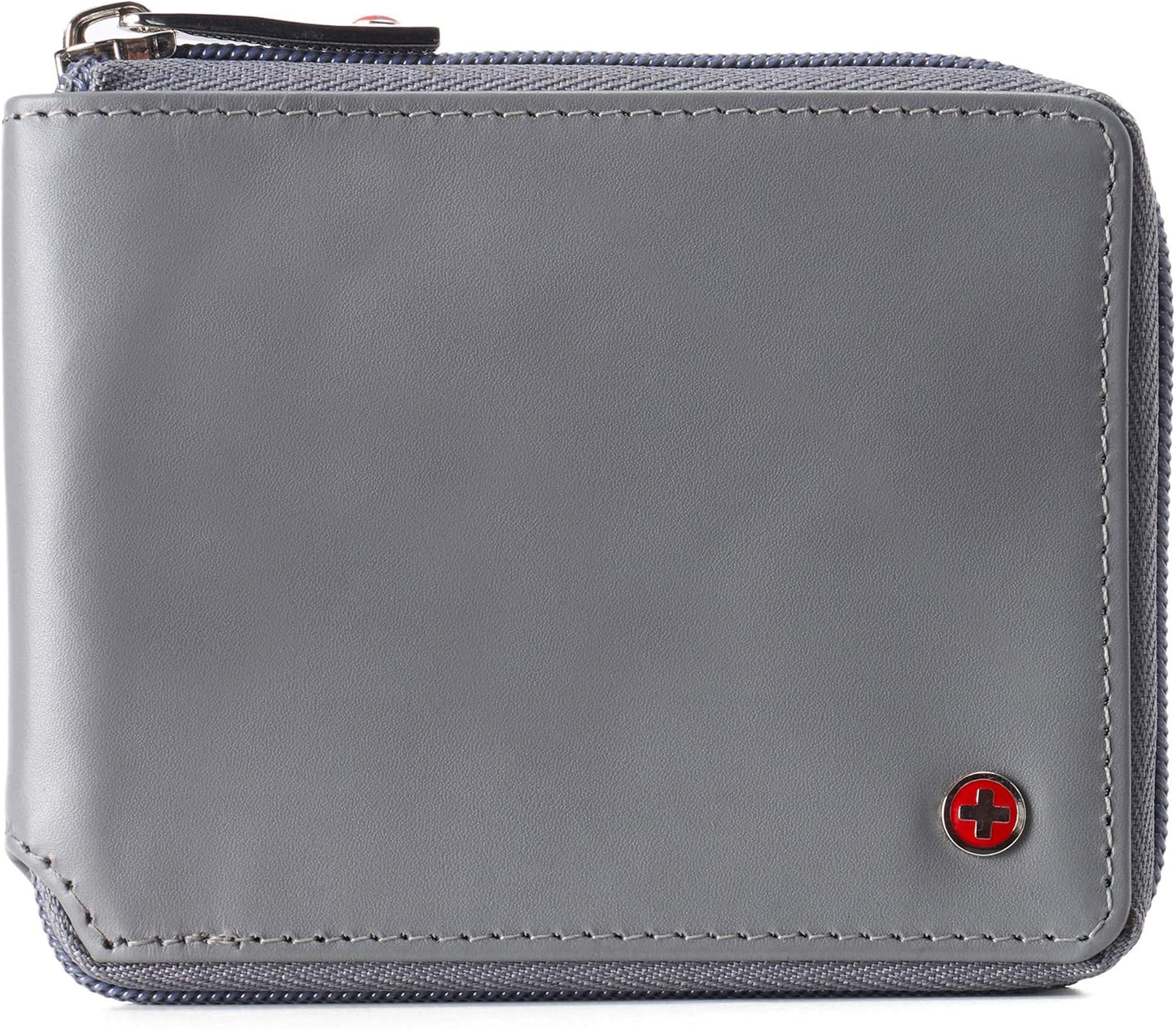 Alpine Swiss Logan Zipper Bifold Wallet for Men and Women
