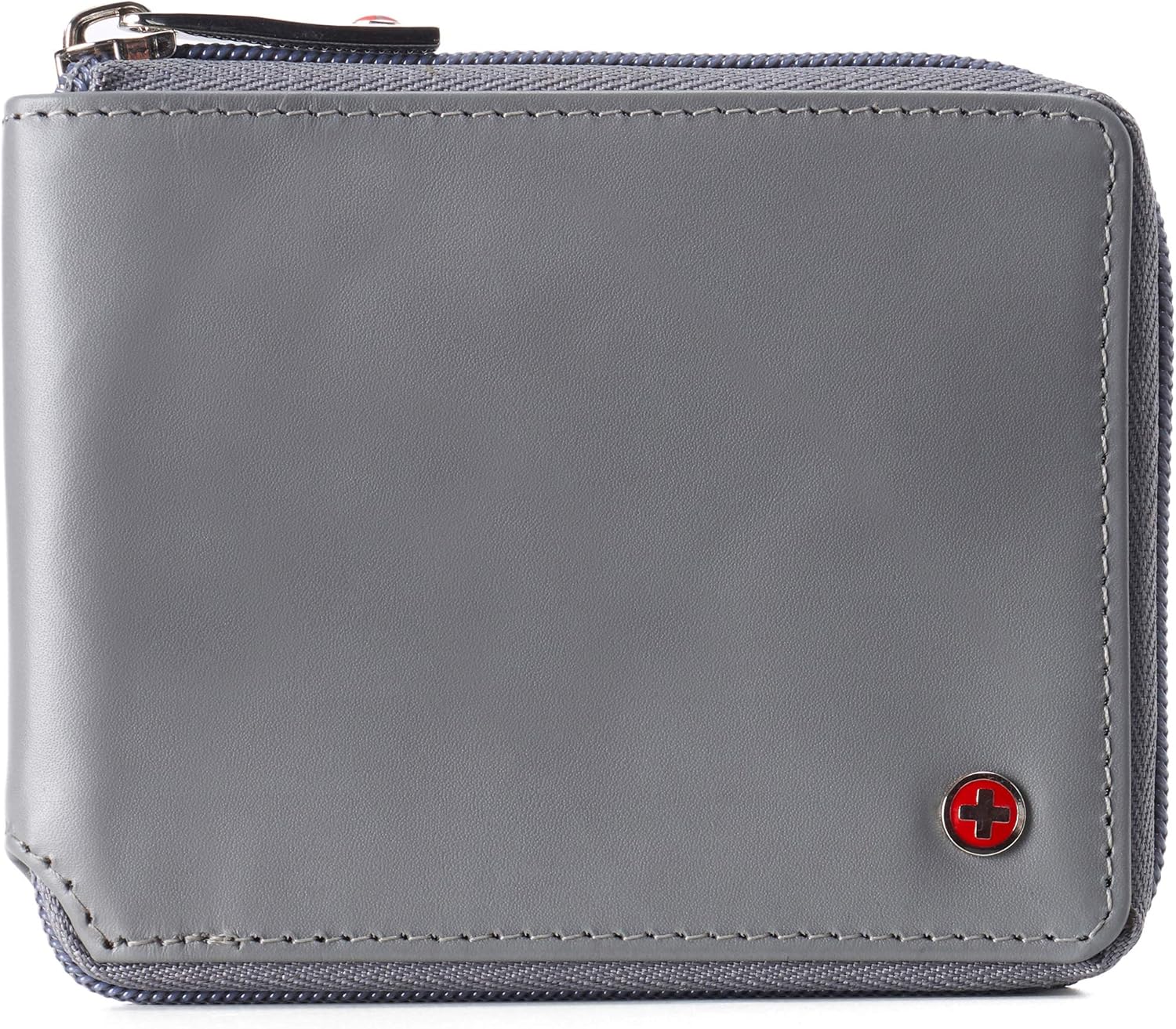 Alpine Swiss Logan Zipper Bifold Wallet for Men and Women