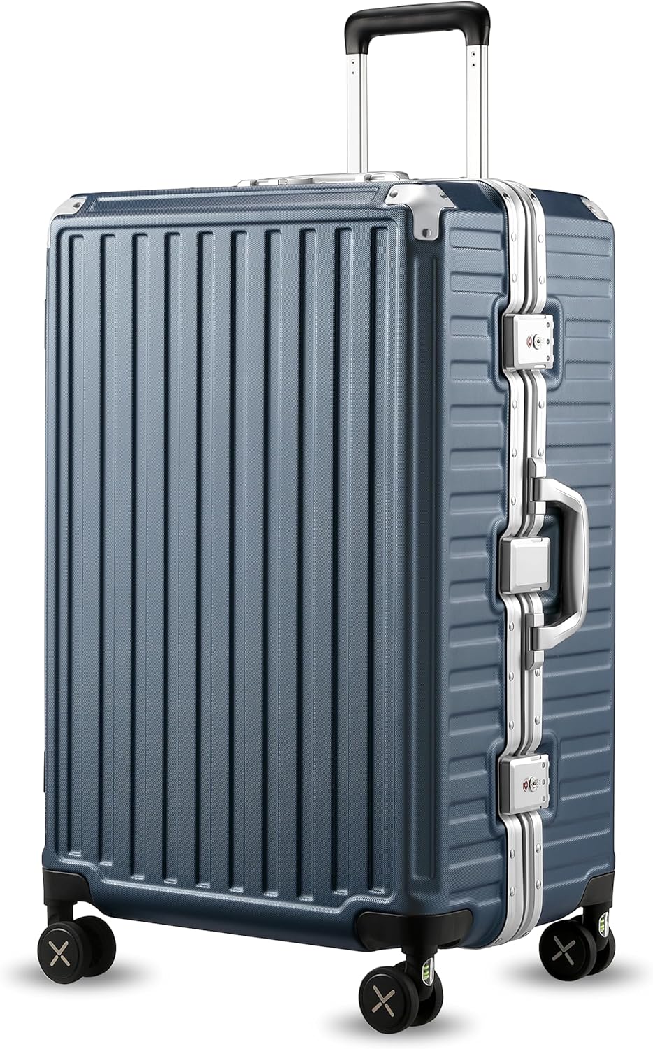 LUGGEX Aluminum Frame Luggage with Spinner Wheels for Travel