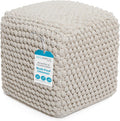 BIRDROCK HOME Bud Pouf Foot Stool Ottoman for Stylish Seating