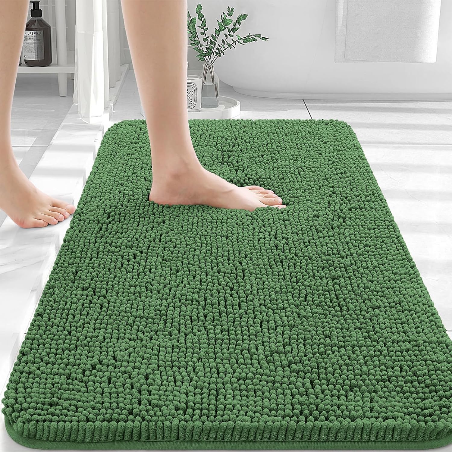 OLANLY Extra Soft Chenille Bath Rugs for Ultimate Comfort