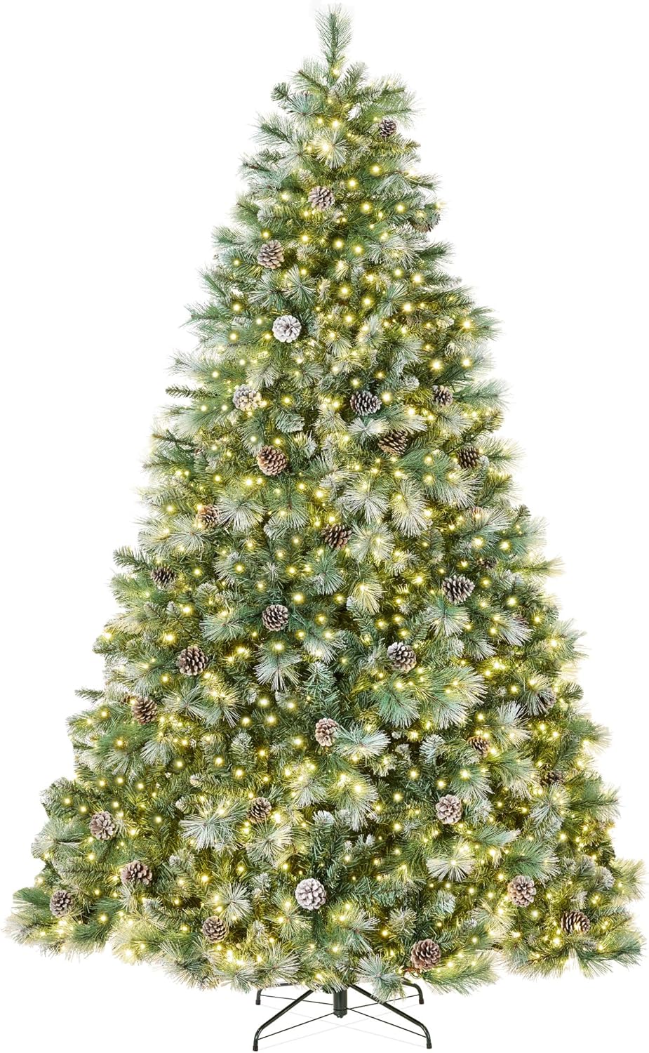 6ft Pre-Lit Scotch Pine Christmas Tree with LED Lights