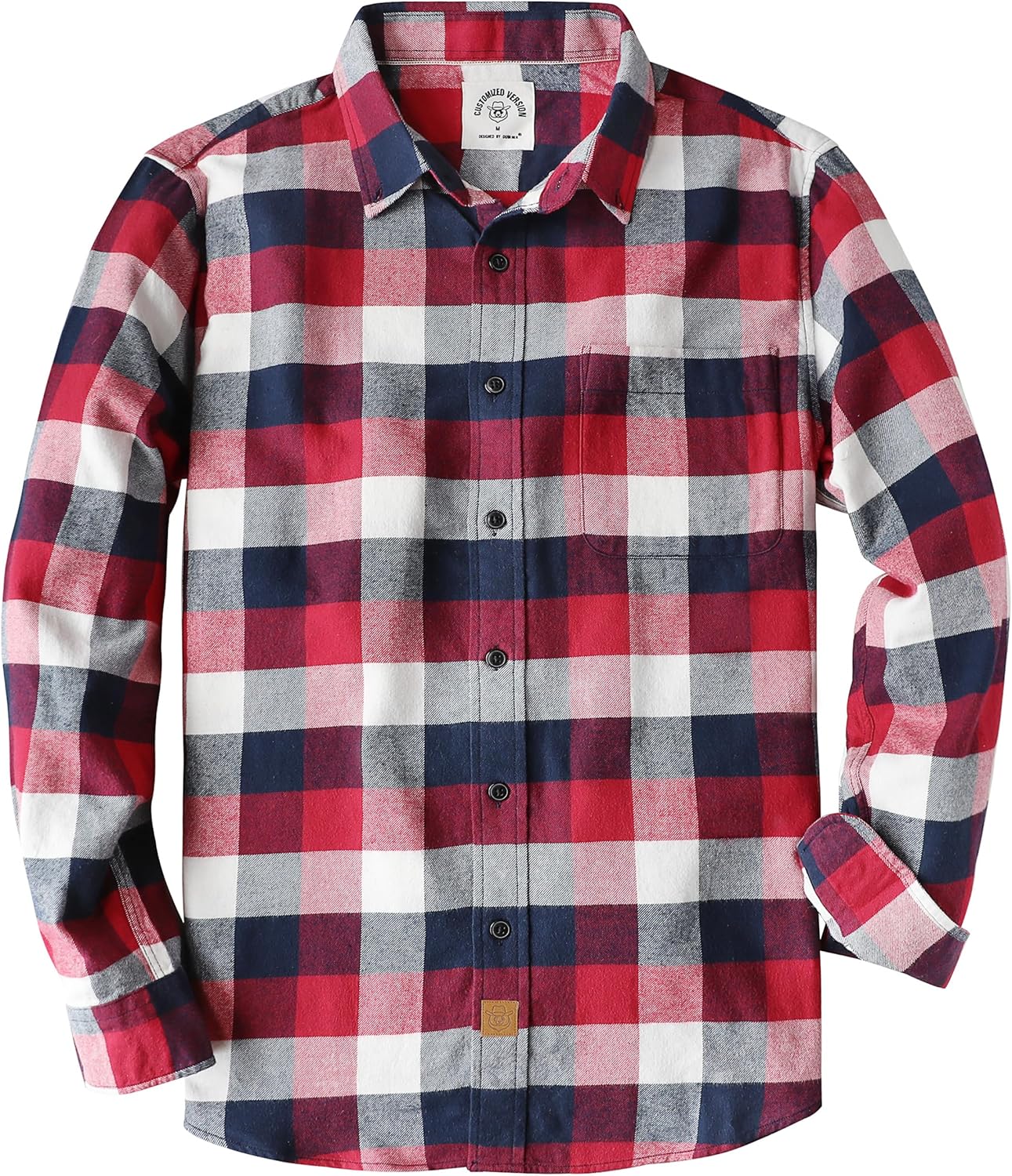 Dubinik Flannel Shirt for Men - Cozy Cotton Long Sleeve Style