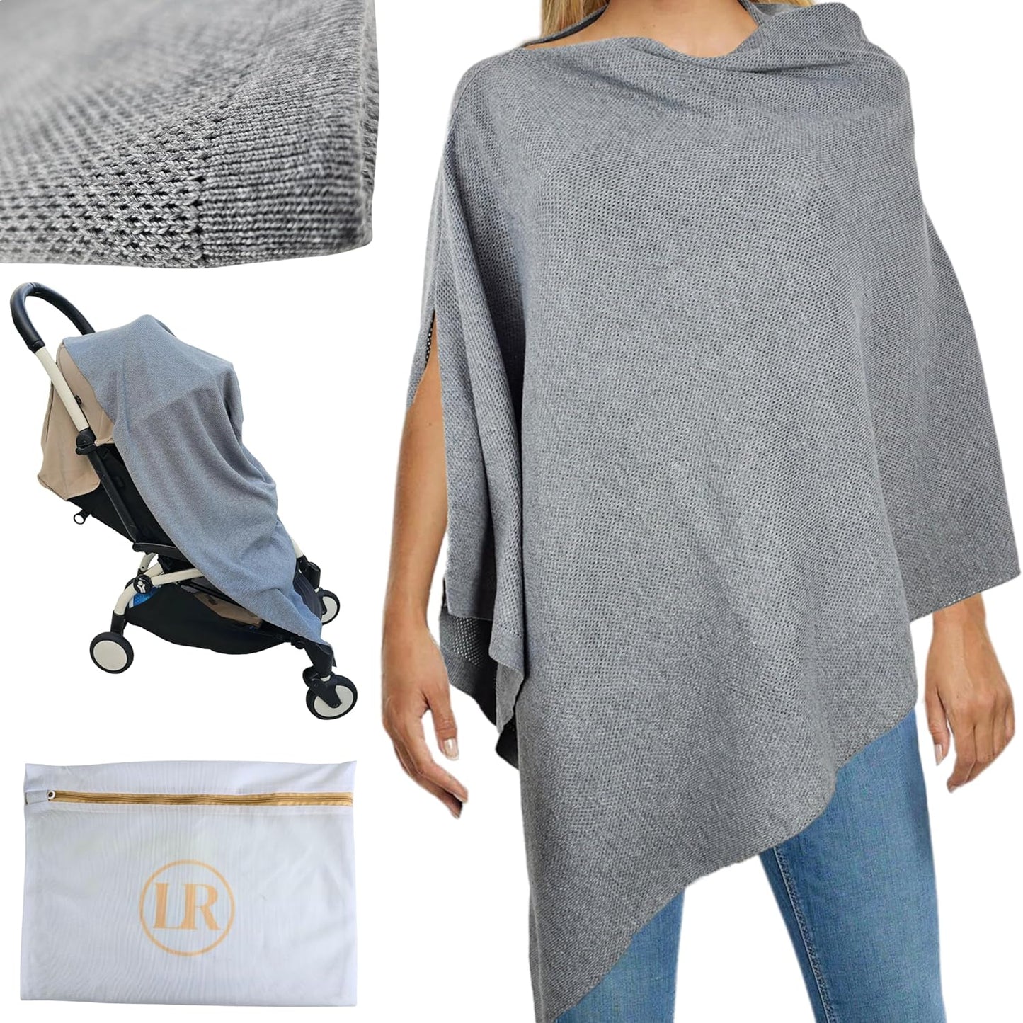 Peekaboo Knit Breathable Nursing Cover for Comfortable Breastfeeding