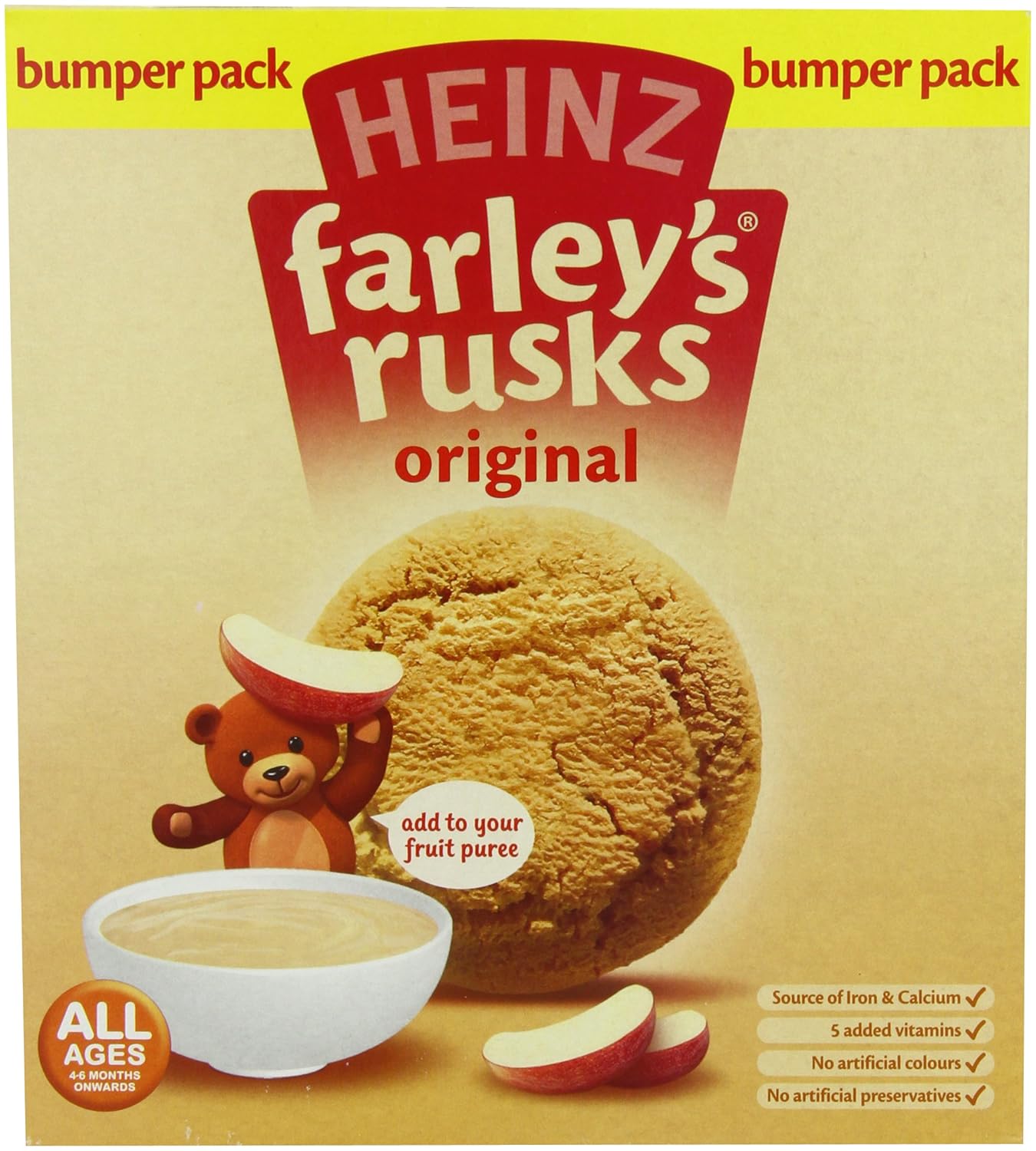 Heinz Farley's Rusks Original Flavor Pack of 6 for Kids