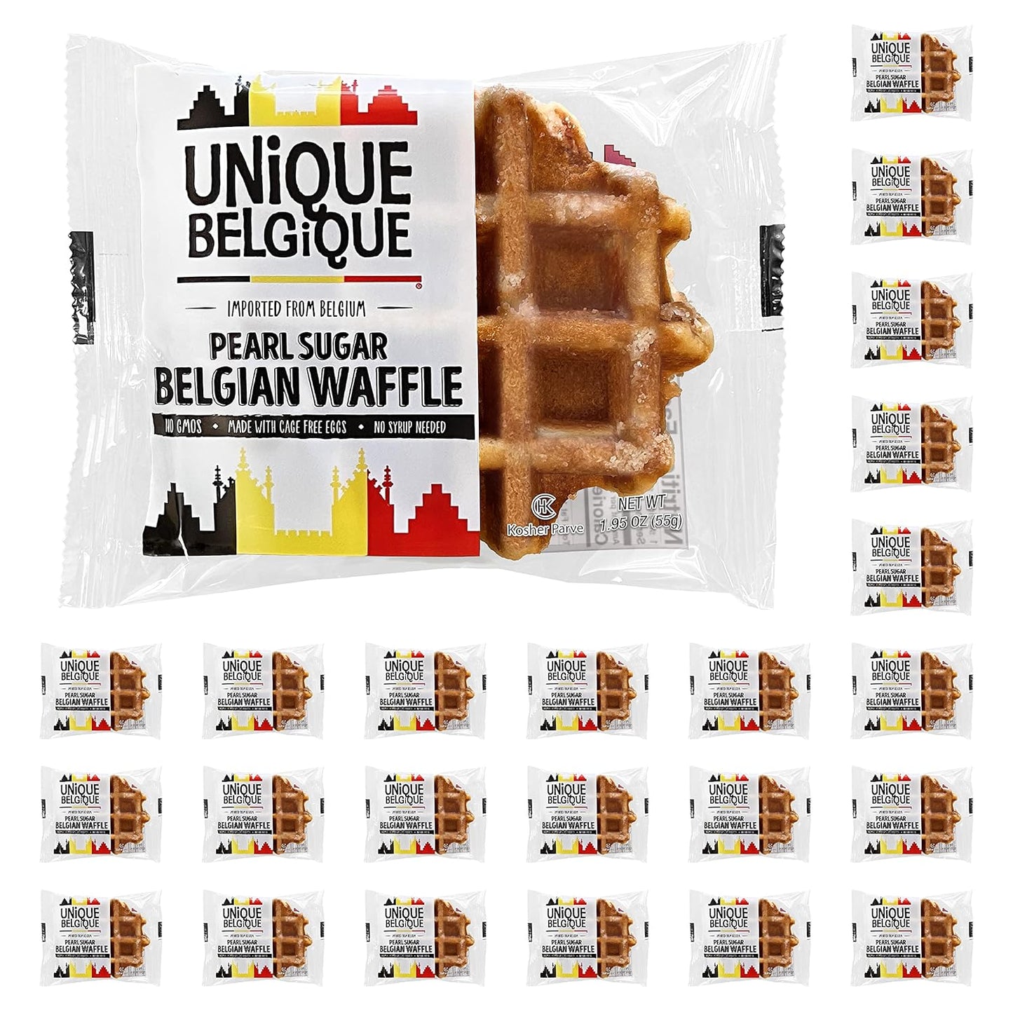 Authentic Imported Pearl Sugar Belgian Waffles for Sweet Treats