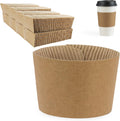 Kraft Coffee Cup Sleeves 500 Pack - Durable Insulating Sleeves