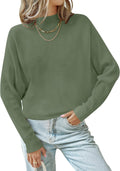 Turtleneck Batwing Ribbed Knit Pullover Sweater - Cozy Fall Essential