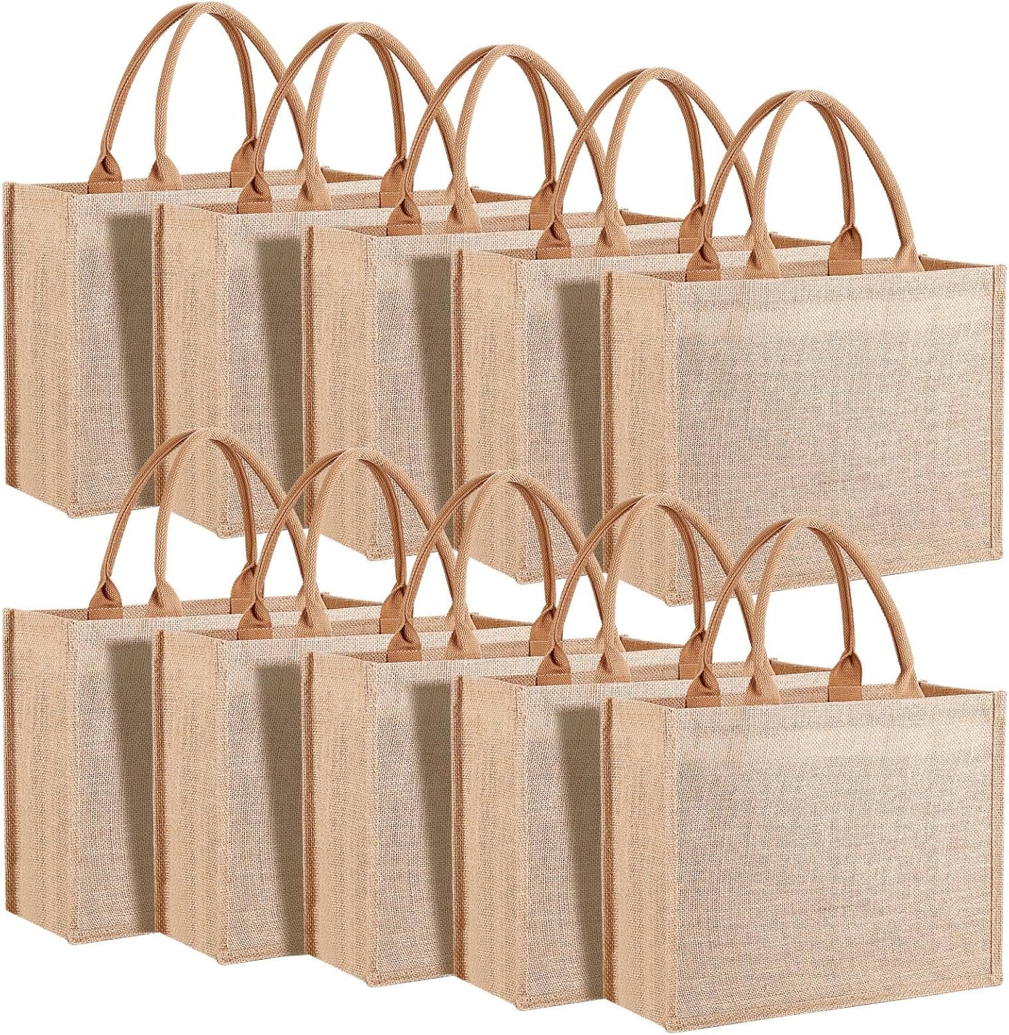 Reusable Jute Tote Bags for Grocery Shopping and Travel Needs