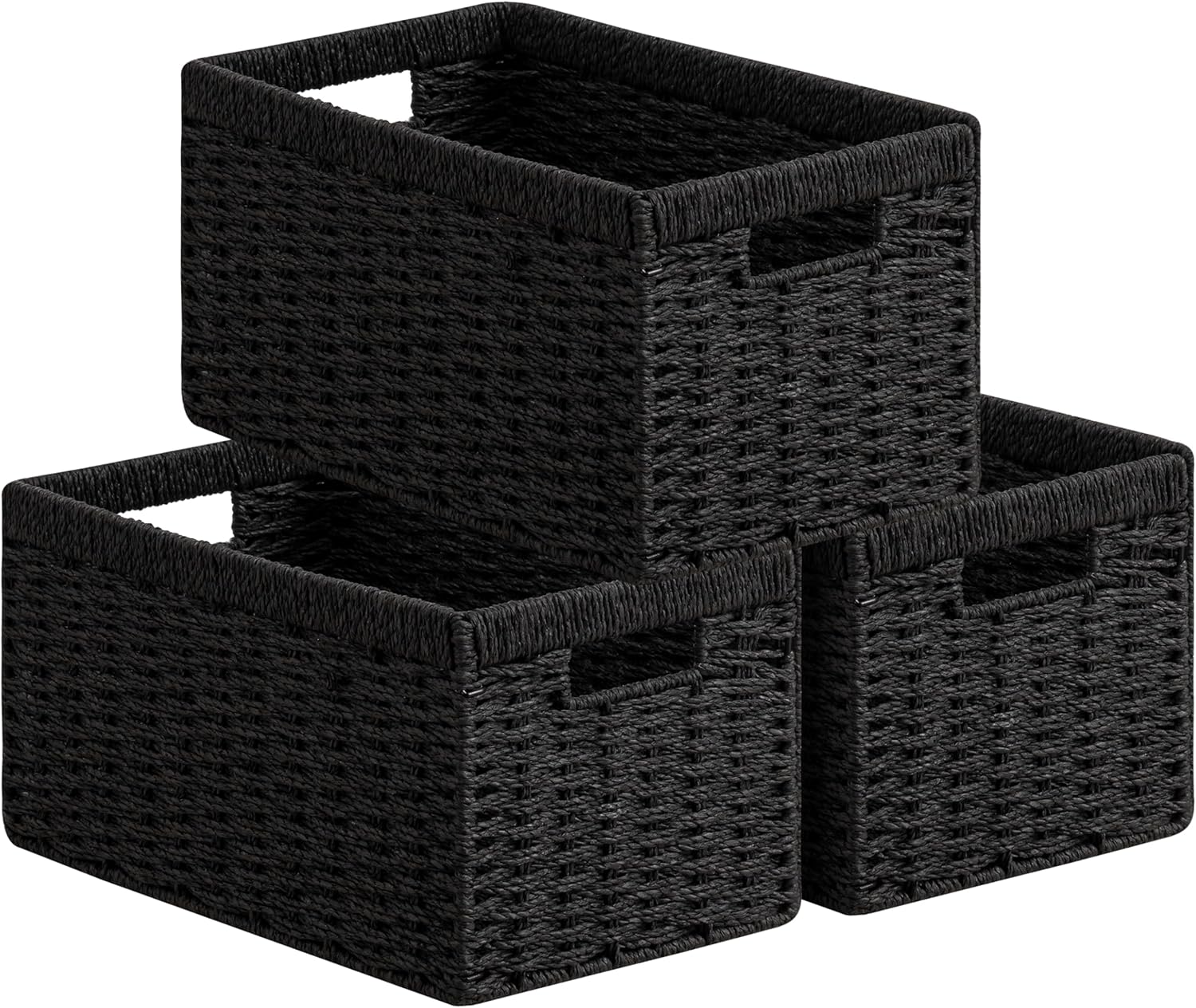 Woven Paper Rope Storage Baskets for Organizing and Style