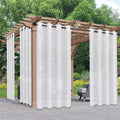 PureFit Sheer Outdoor Curtains for Patio 100 x 84 in - Weatherproof