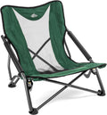Cascade Mountain Tech Folding Camp Chair - Compact Low-Profile Comfort